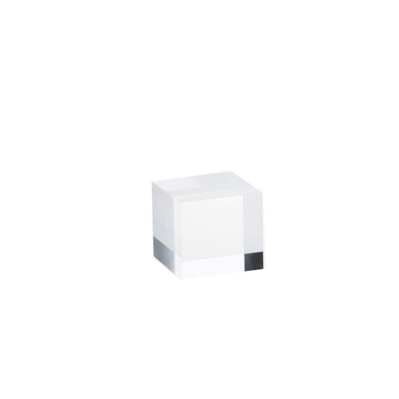 RY DISPLAY Clear Polished Acrylic Cube Display Block Jewelry Stand Ring Showcase Holder (2" x 2" x 2")